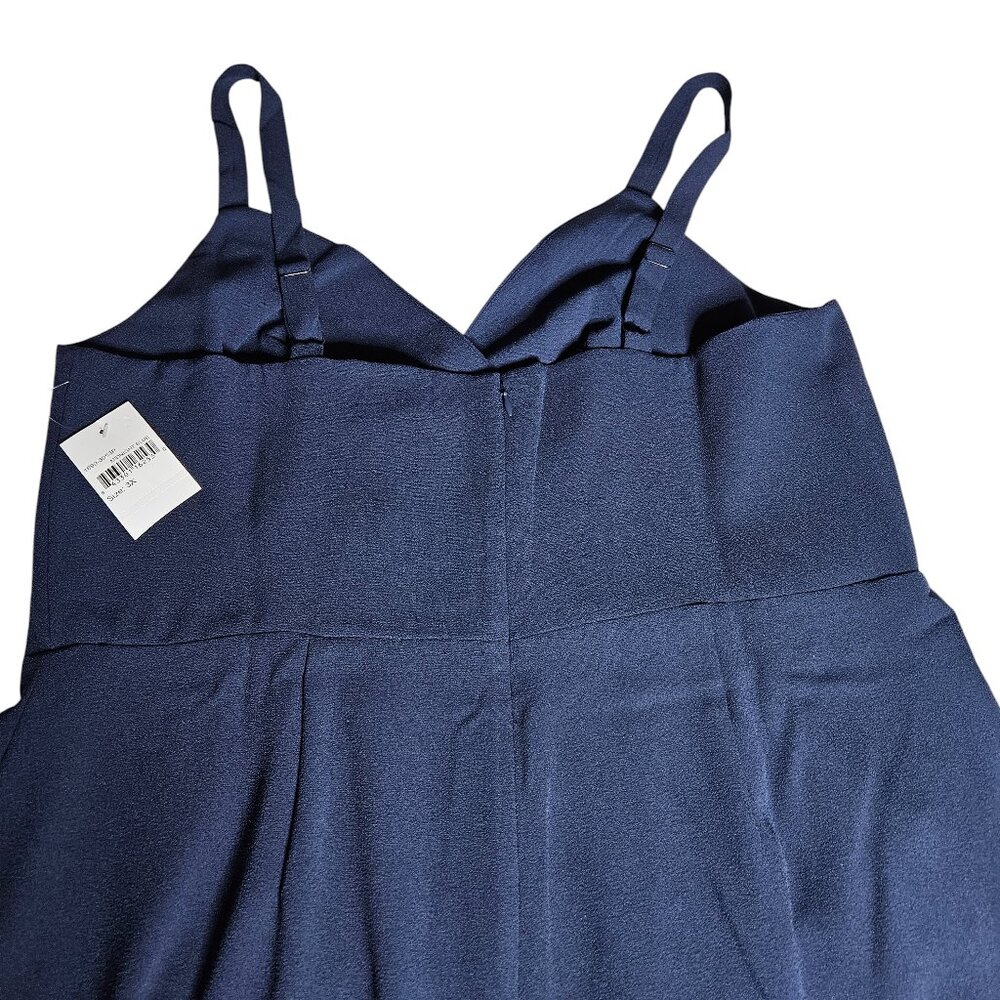 Dress the Population Women's Owen Plunge Neck Faux Wrap A-line Dress, 3X, NWT - Picture 5 of 12